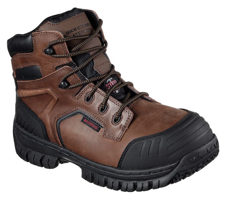 Skechers Hartan - Onkin St Wp - Mens Work Boots Dark Brown [AU-MM5541]